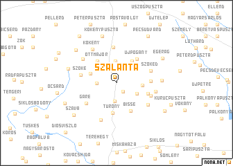 map of Szalánta