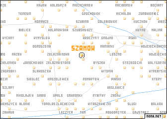 map of Szamów