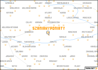 map of Szaniawy Poniaty