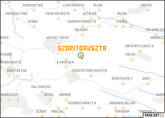 map of Szárítópuszta