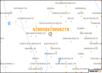 map of Szarkástópuszta