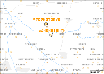 map of Szarkatanya