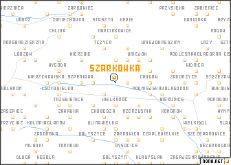 map of Szarkówka