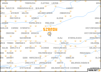 map of Szarów