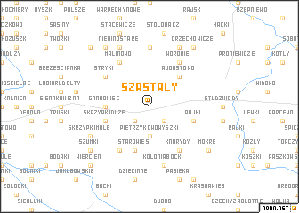 map of Szastały