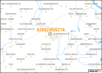 map of Szászipuszta