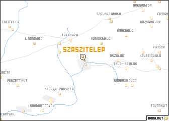 map of Szászitelep