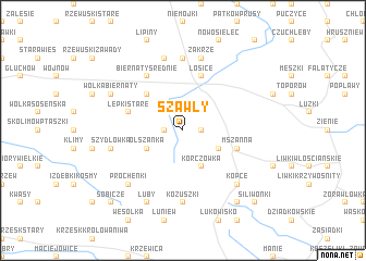 map of Szawły