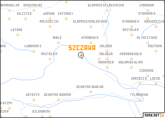 map of Szczawa