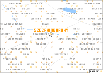 map of Szczawin Borowy