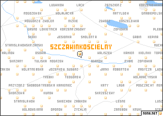 map of Szczawin Kościelny