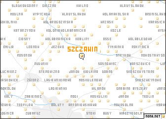 map of Szczawin