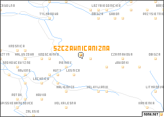 map of Szczawnica Niżna