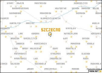 map of Szczecno