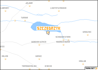 map of Szczedrzyk
