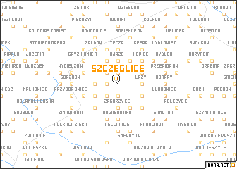 map of Szczeglice