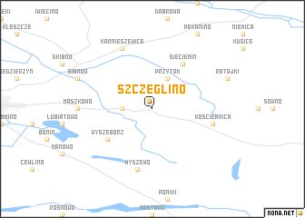 map of Szczeglino