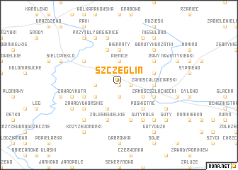 map of Szczeglin