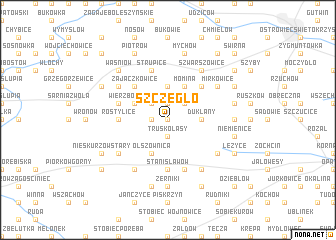 map of Szczegło
