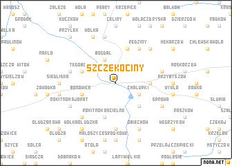 map of Szczekociny