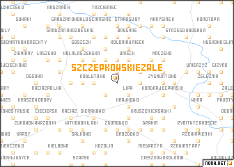 map of Szczepkowskie Żale