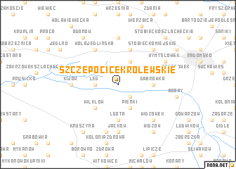 map of Szczepocice Królewskie