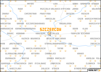 map of Szczerców