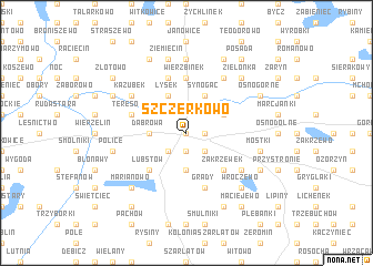 map of Szczerkowo