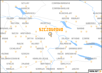 map of Szczodrowo