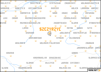 map of Szczyrzyc