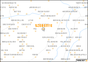 map of Szebenye