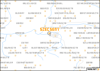 map of Szécsény