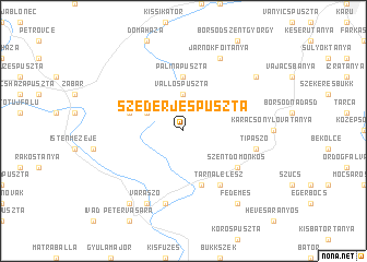 map of Szederjespuszta