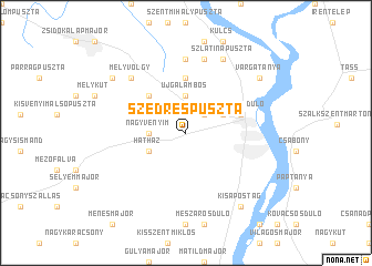 map of Szedrespuszta