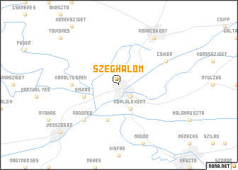 map of Szeghalom
