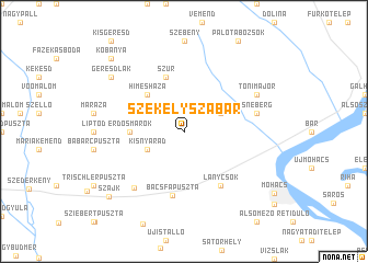 map of Székelyszabar