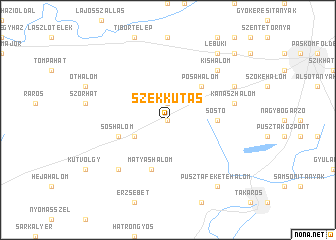 map of Székkutas