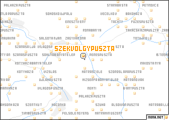 map of Székvölgypuszta