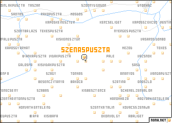 map of Szénáspuszta