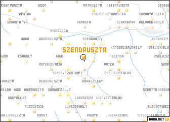 map of Szendpuszta