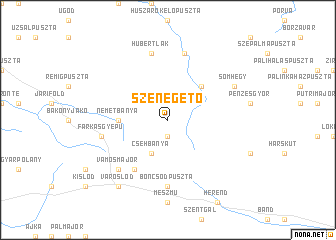 map of Szénégető