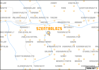 map of Szentbalázs