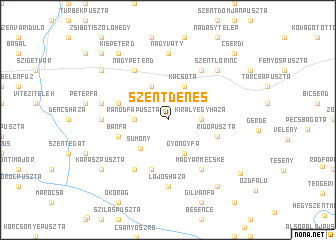 map of Szentdénes