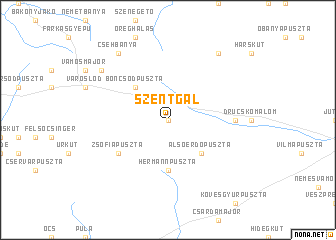 map of Szentgál