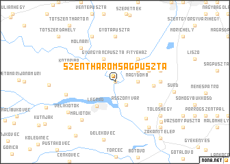 map of Szentháromságpuszta