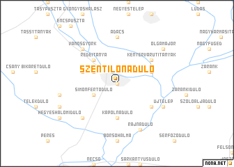 map of Szentilonadůlő