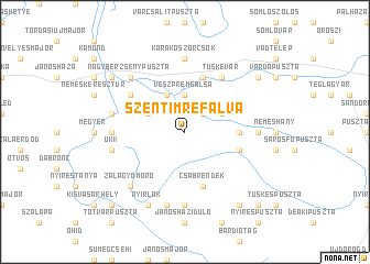 map of Szentimrefalva