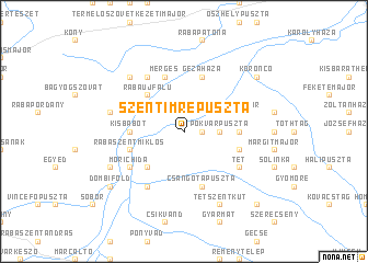 map of Szentimrepuszta