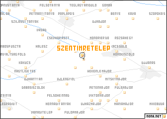 map of Szentimretelep