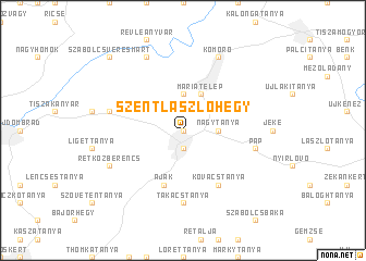 map of Szentlászlóhegy